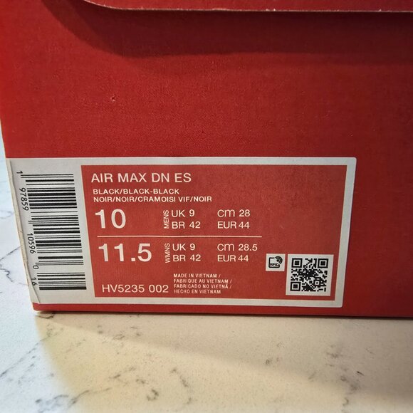 NIKE AIR MAX DN ES | BRED BLACK | US 10 | HV5235-002 | BRAND NEW | MENS SNEAKER - Picture 10 of 15